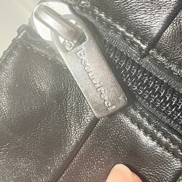 BeautiFeel Boots Ankle Black Zip Leather Heel Lady Dressy Office AntiSlip 39/8.5 - Picture 6 of 10